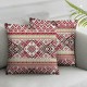 Ulloord Decorative Square Throw Pillow Cover Linen Folk Crossstitch Pattern Traditional Textures Finnish Oblast Pillow Case for Couch Sofa Home Decoration