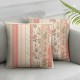 Ulloord Flower Cute Throw Pillow Covers, Stripes Roses Decorative Pillow Covers Digital Printing Linen Blended for Couch Sofa Bed Invisible Zipper