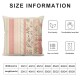 Ulloord Flower Cute Throw Pillow Covers, Stripes Roses Decorative Pillow Covers Digital Printing Linen Blended for Couch Sofa Bed Invisible Zipper
