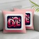 Ulloord Boho Pink Love is A Way of Being Throw Pillow Cover ,Boho Love Quotes Decorative Pillowcase,Pink Boho Love Quotes Cushion Pillow Cover for Home Apartment Decor
