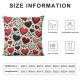 Ulloord Valentines Day Pillow Covers Spring Farmhouse Decor Red Throw Pillow Covers Love Heart Decorations Throw Cushion Case for Home Decorations